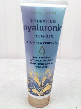 Roots + Nature Hydrating Cleanser Hyaluronic Acid Retinol Natural 8.5 fl oz